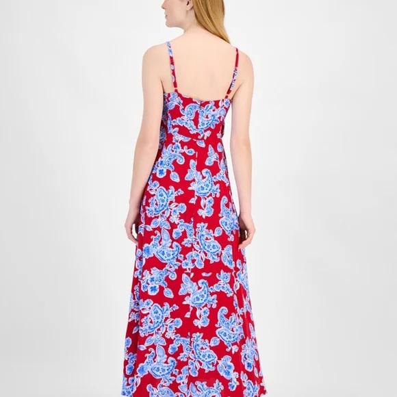 Tommy Hilfiger Red and Blue Floral Maxi Dress - Picture 2 of 4